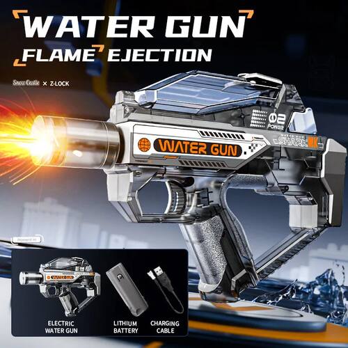 Electric Water Gun Toy Kids Water Squirt Gun with Lights and