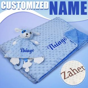 Personalized Baby Blanket Newborn Stroller Sleeping Dolls Bl