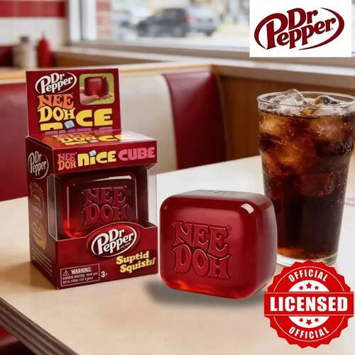 Dr Pepper x NeeDoh Nice Cube Squishy toy Stress Relief Toy S