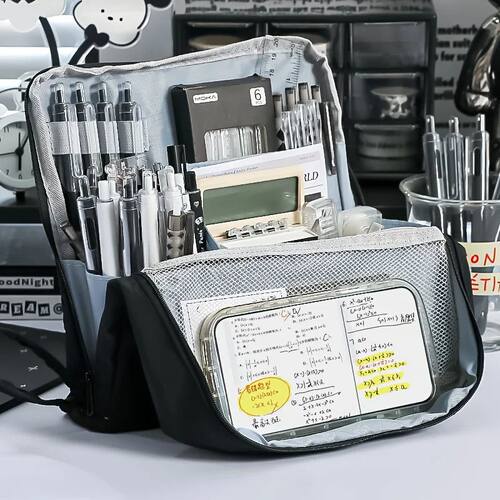 Washable Pencil Case Organizer, Large Capacity Multi Compart