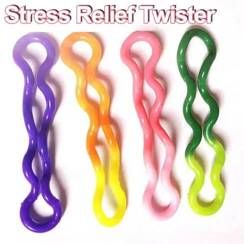 Thermochromic Twist Tangle Fidget Toy,Elastic Doll Joke Gift