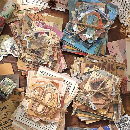 100 sheet Creative Scrapbook Vintage Materials Paper Combo K