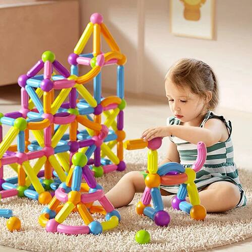 Magnet Ball Sticks Rod Games Magnetic Construction Set 188PC