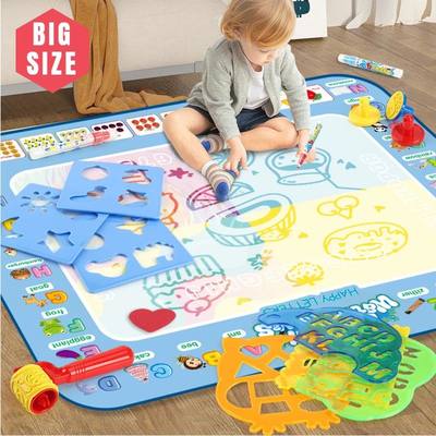 100x80CM Magic Water Drawing Mat Coloring Doodle With Reusab