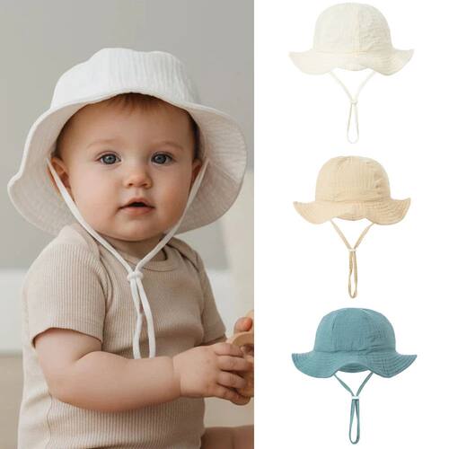 3-18 Months Baby Bucket Hat Kids Outdoor Sun Protection Caps