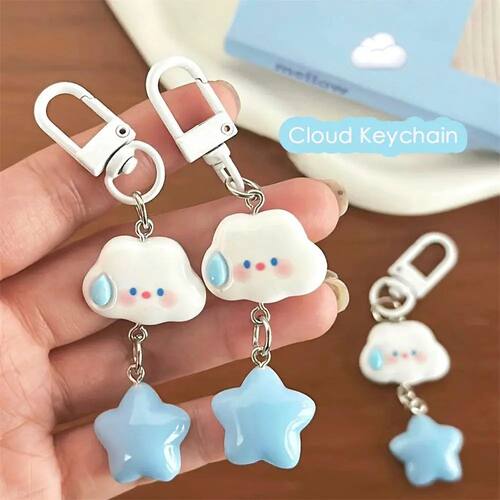Bag Accessories Cute Cloud Keychain Car Key Accessories Funn