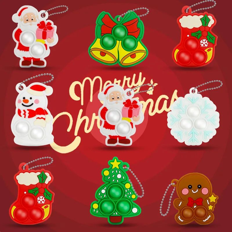 3/5/10/20Pcs Christmas Rat-killing Pioneer Keychain Pop Sili