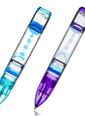 Creative Liquid Motion Bubbler Fidget Pen Liquid Timer Pens