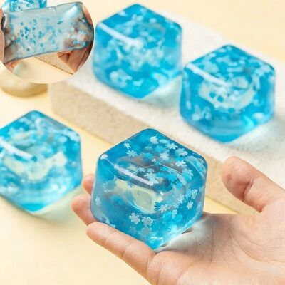 Soft Squishy Snowflake Ice Cubes Slow Rising Sensory Fidget