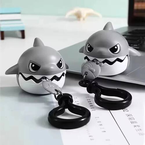 Creative Pull Line Nibbling Shark Keychain Big Fish Eat Smal
