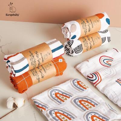 2pcs The Most Fashion Pattern Baby Muslin Swaddle Blanket