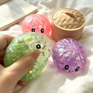 Glitter Colorful Simulated Dumpling Squishy Relaxing Relieve