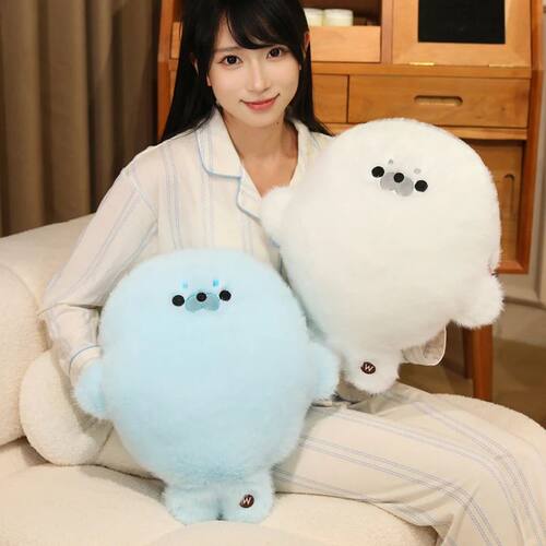 Chubby Cartoon Seal Plush Toys Cozy Soft Animal Hand Warmer