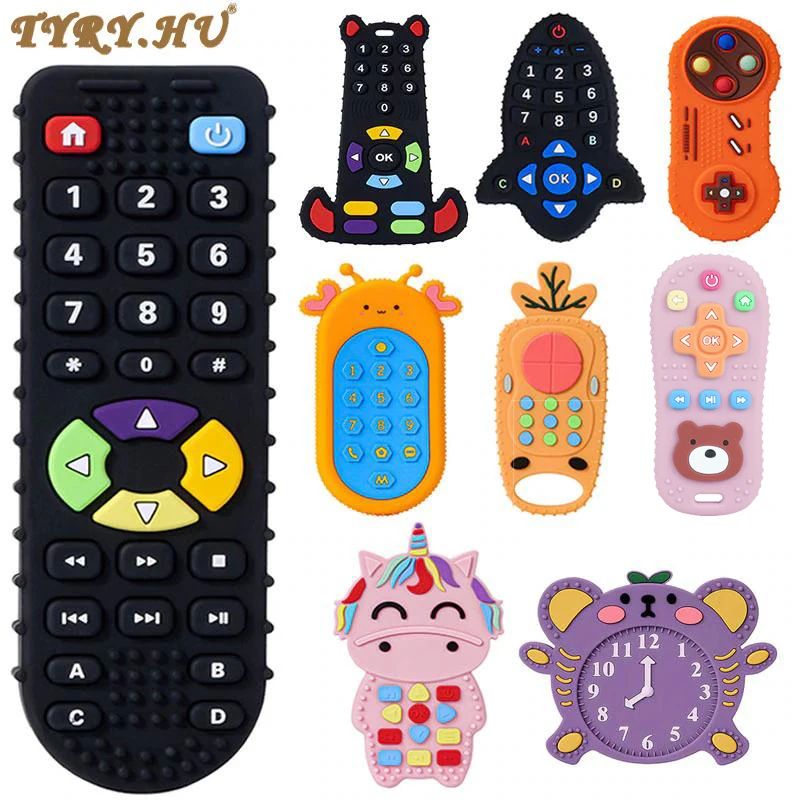 1Pc Baby Silicone Teether Toys Remote Control Shape Teether
