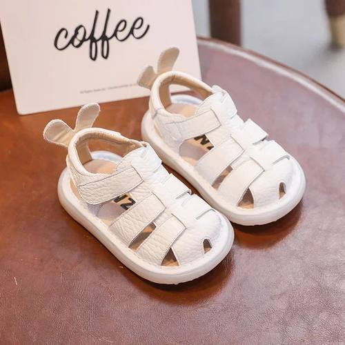 Baby Girls Boys Sandals Summer Children Genuine Leather Shoe