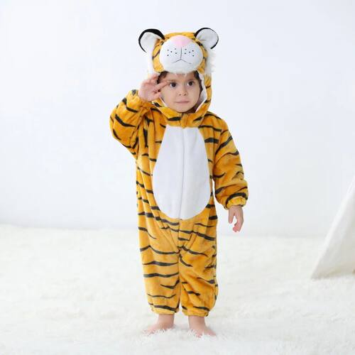 born Baby Tiger Animal Cartoon Romper Clothes Girls Pajamas