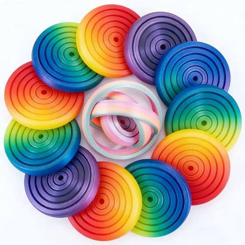 3D Printed 7-Ring Fidget Spinner Universal Gyro Gravity Rota