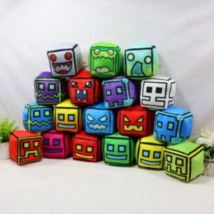 Geometry Dash Cube Plush Toys Small Pillow Stuffed Plushie D