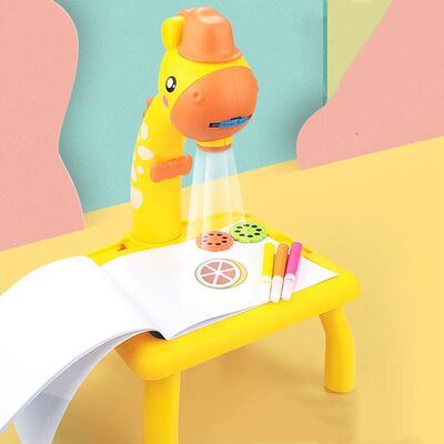 Kids LED Projector Drawing Table Toy Set Table Painting Boar