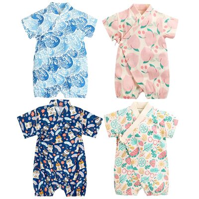 Summer Baby Clothes Kids Kimono  Style Romper Girls Jumpsuit