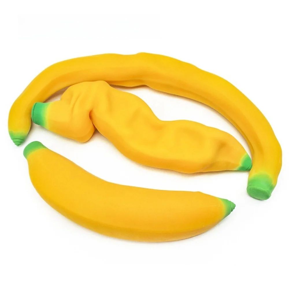 Anxiety Relief Banana Squeeze Toy Simulated Banana Sensory T - 实物图