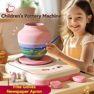 Handmade DIY Ceramic Pottery Machine Kids Craft Toys For Boy