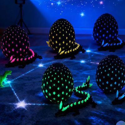 3D Printed Dragon Egg Luminous Dragon Egg Figurine Flexible