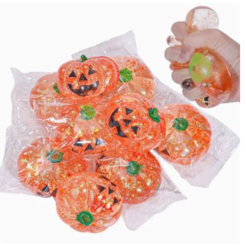 Halloween Pumpkin Maltose Stress Ball Squishy Toy Soft Stres