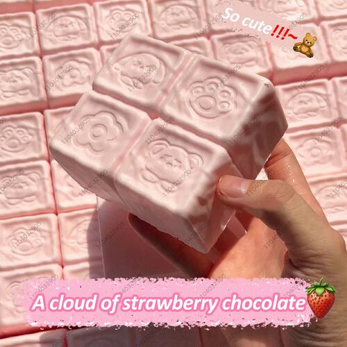 Moist Strawberry Milk Chocolate Cake Bread Squishy Toys Slow