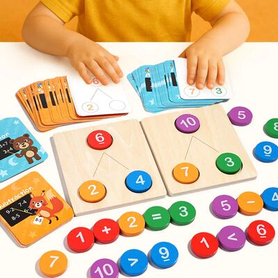 Children's Wooden Number Decomposition Addition Subtraction