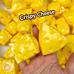 Squishy Crunchy Cheese Stress Ball Squeeze Toy Simulation Cr