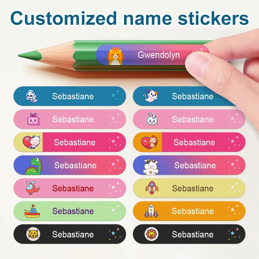 Custom Name Stickers for Water Bottles, Cups,spoons,plates S