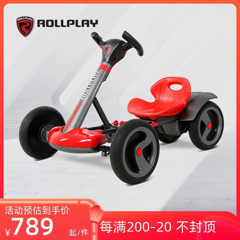 美国ROLLPLAY如雷儿童卡丁车电动四轮车折叠可坐人2-5岁小孩童车