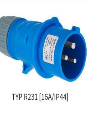 威浦WEIPU3-4-5芯-TYPR-16A-工业航空插头插座连接器暗装插座IP44