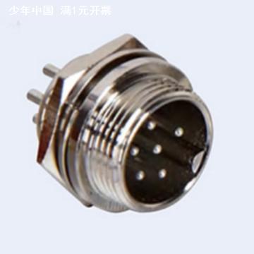 重强Maojwei重载连接器GX16 M16航空插头P面板式插头插座 ZJPT