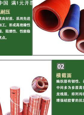 DN19红色夹布硅胶管 耐高温耐高压硅胶软管 DN25食品级夹布硅胶管