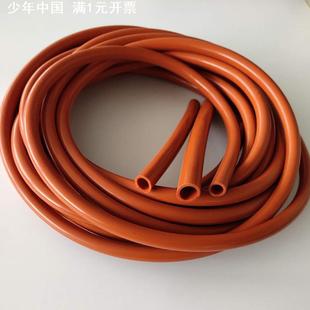 耐高温耐磨绝缘管套铁锈红工业级硅胶管 现货红色硅胶管