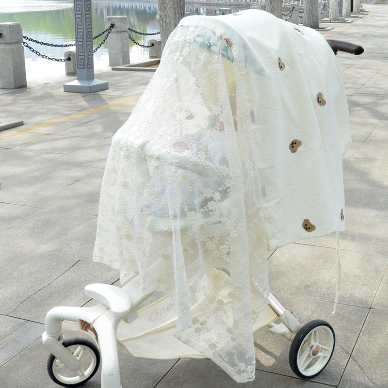 推车蚊帐遮阳巾哺乳巾