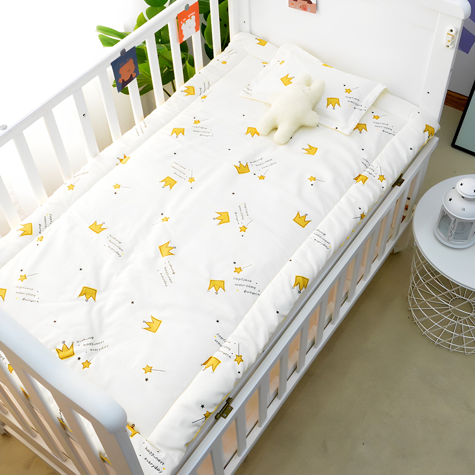 宝宝床上睡垫初生婴儿被褥垫子小褥子纯棉可洗推车垫新生儿棉垫