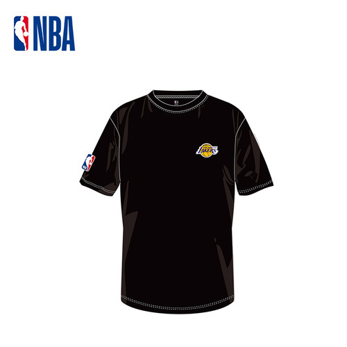NBA黑色定制短袖男篮球运动上衣