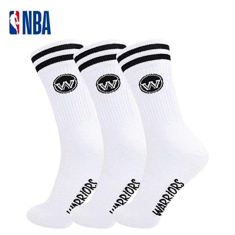 NBA高筒男士袜子休闲吸汗透气舒适跑步运动袜篮球湖人勇士篮网3双