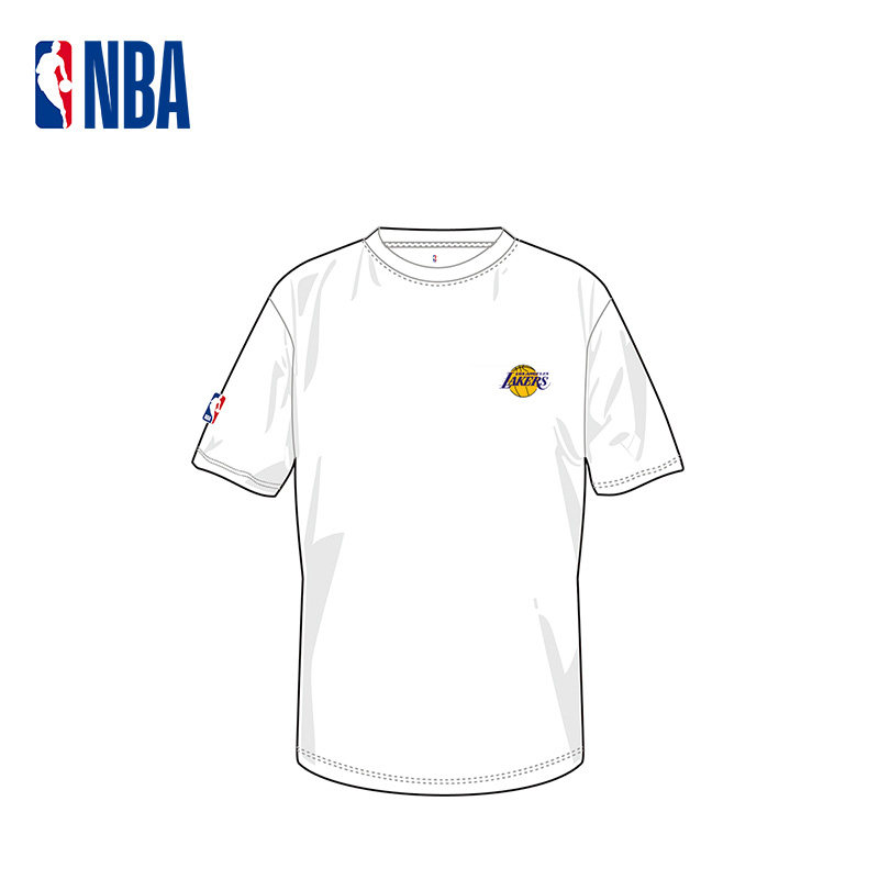【定制】NBA白色短袖男士篮球休闲运动上衣DIY球队印花设计