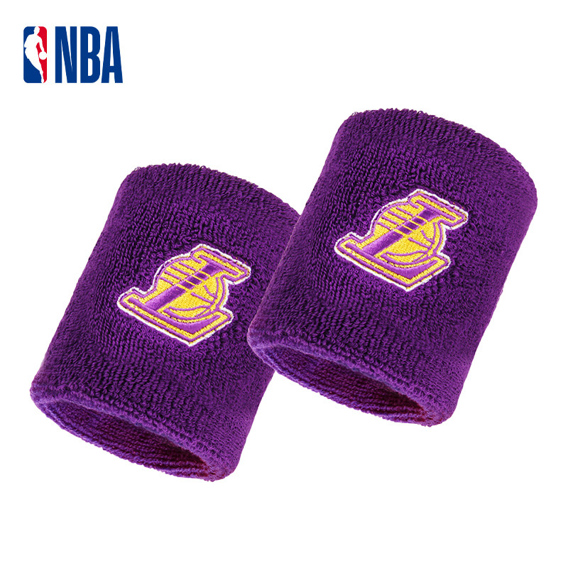 NBA湖人队篮球护腕男运动装备防扭伤女吸汗透气排球羽毛球2只装