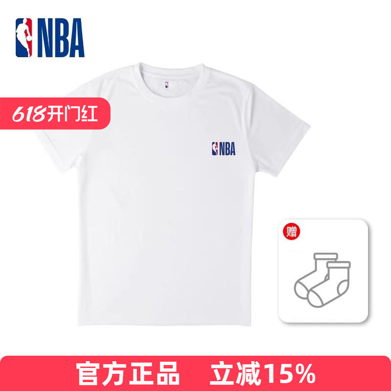 NBA速干打底衫运动休闲宽松吸汗透气圆领半袖上衣男学生内搭潮款