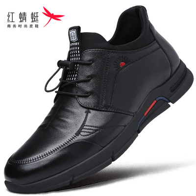红蜻蜓秋冬运动鞋休闲防滑皮鞋
