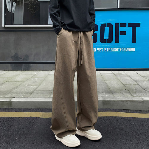 NOLOGOPLUS男士弯刀直筒裤子
