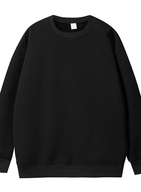 【NO LOGO PLUS】MEDM25秋冬美式宽松纯色圆领卫衣长袖T恤青少年