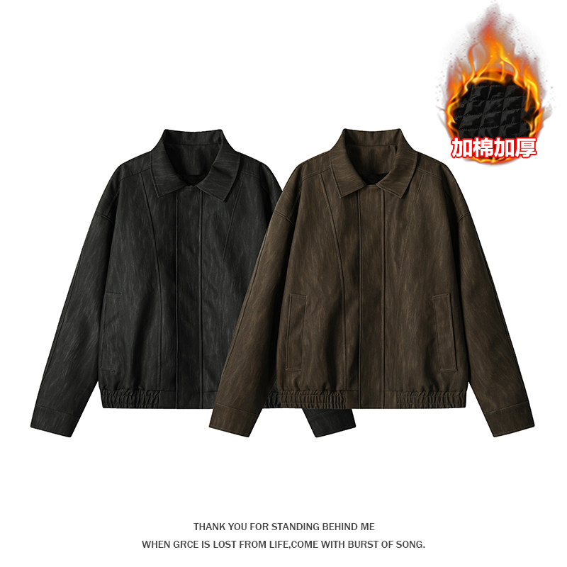 秋冬季男士宽松休闲夹克百搭外套