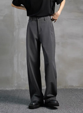 【NO LOGO PLUS】秋季新款垂感宽松直筒休闲西裤男士四季阔腿裤子
