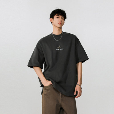 【NO LOGO PLUS】原1807官网MEDM2025夏装款原创美式男士短袖T恤